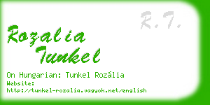 rozalia tunkel business card